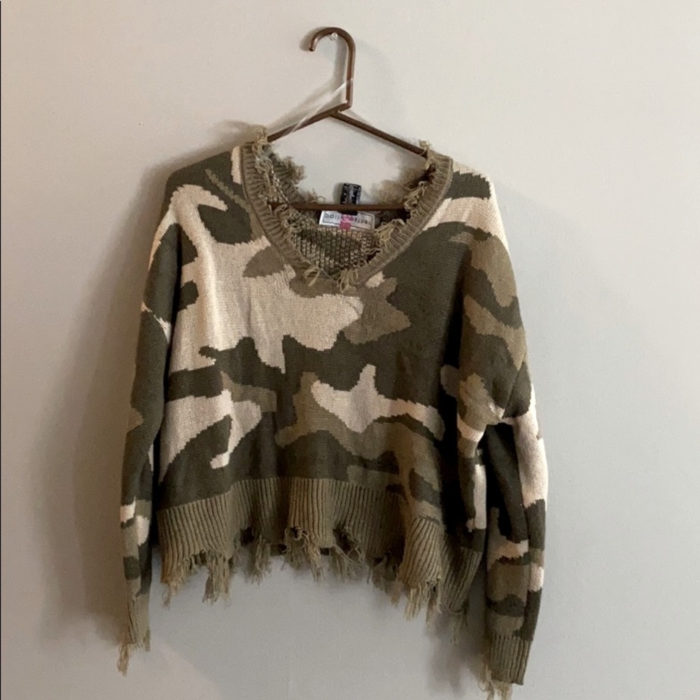 Polly & Esther Camo Sweater